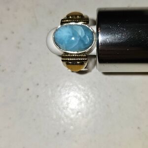 Sterling Silver and Larimar Ring